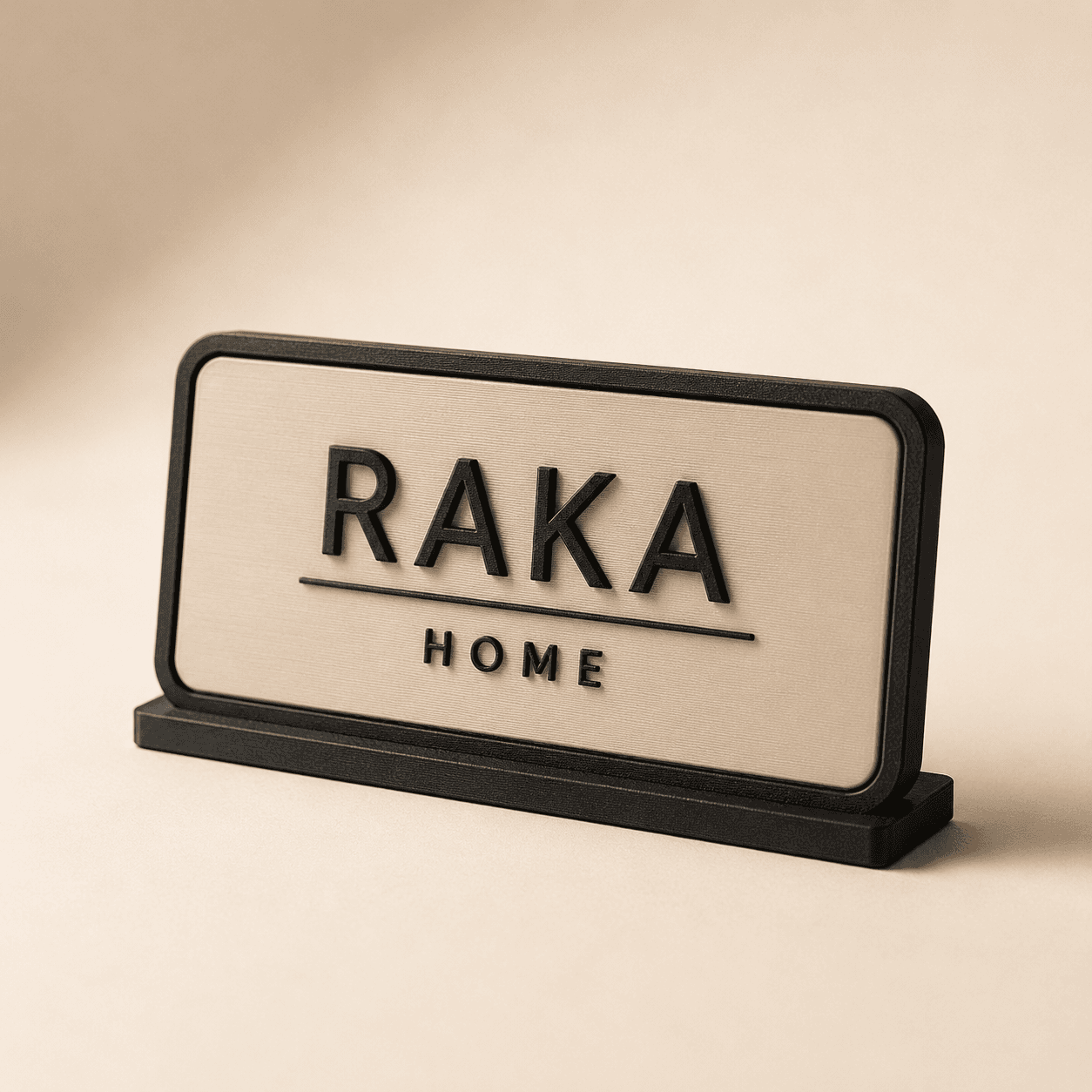 Personalised Raka Home nameplate made by Luxmy Lab